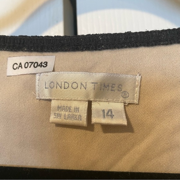 NWOT London Times Formal Elegant Little Black Dress. Plus Size 14 - Picture 7 of 13
